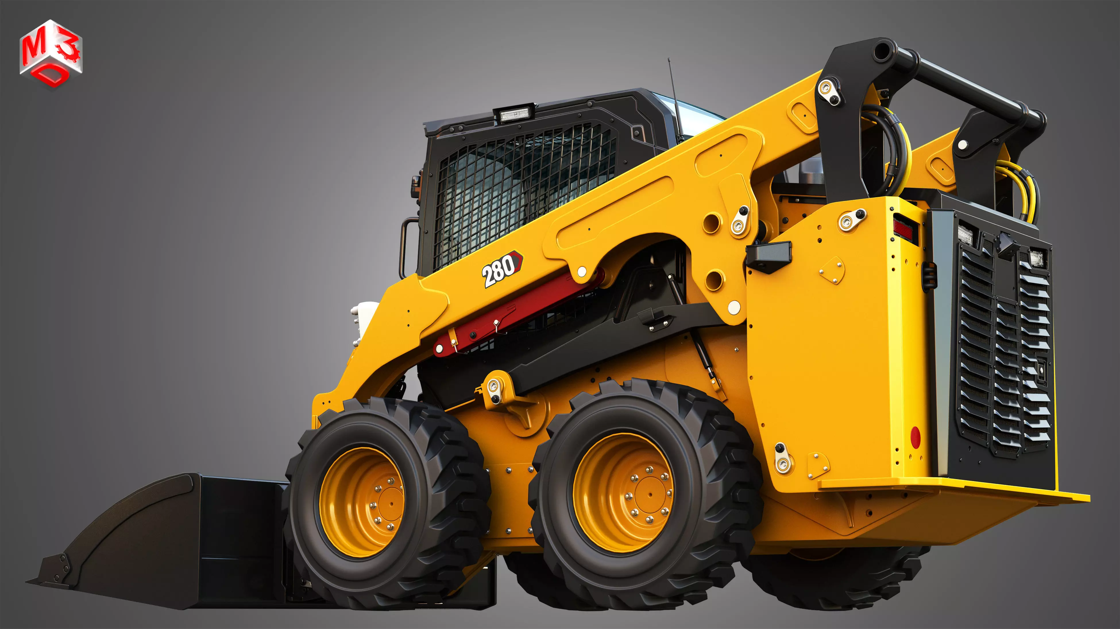 280 Skid Steer Loader - Bucket 3D model_10