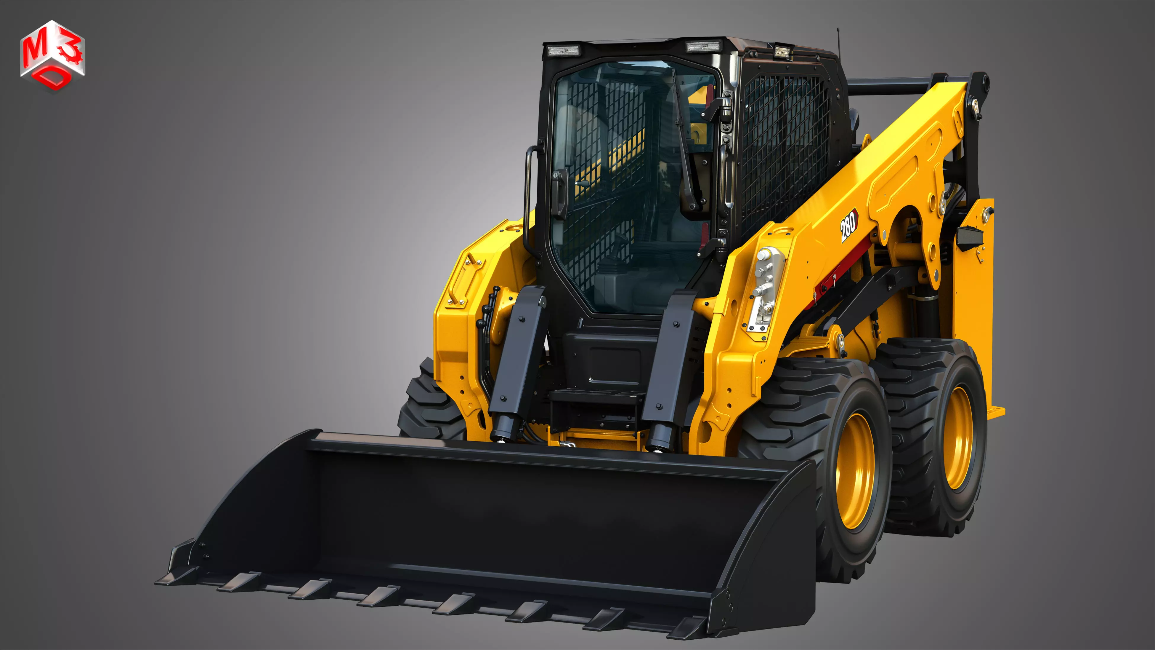 280 Skid Steer Loader - Bucket 3D model_11