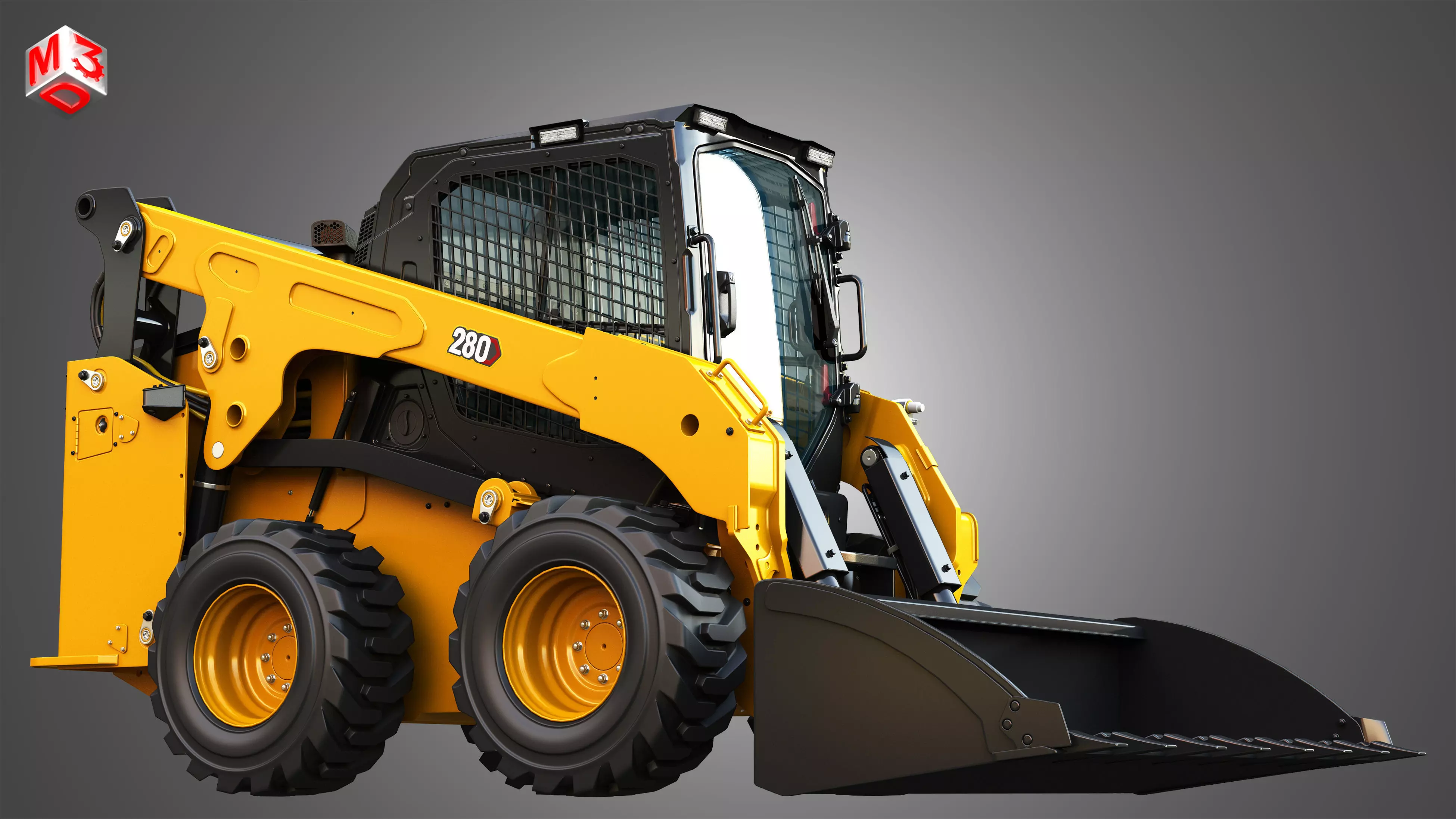 280 Skid Steer Loader - Bucket 3D model_9