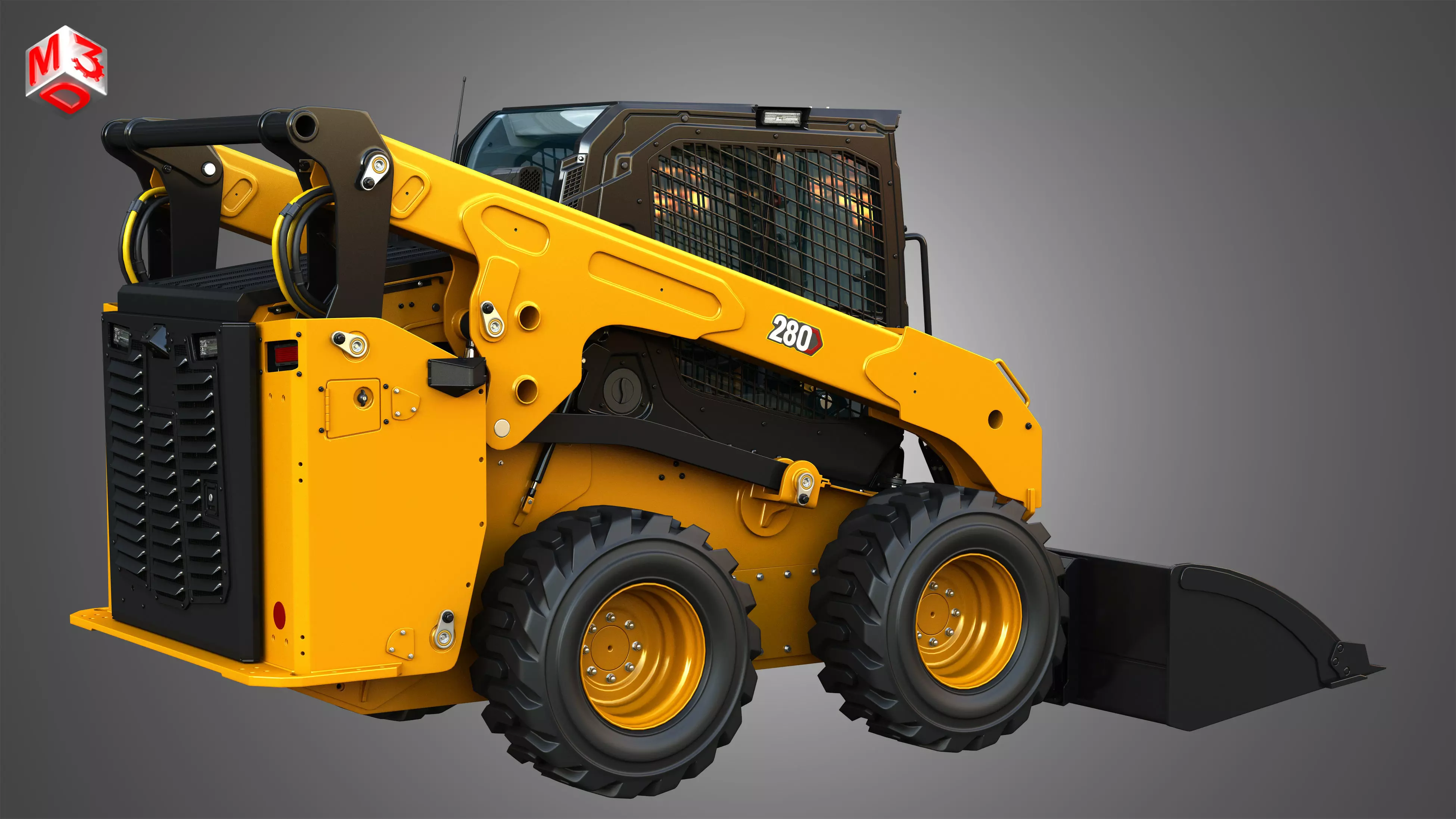 280 Skid Steer Loader - Bucket 3D model_16