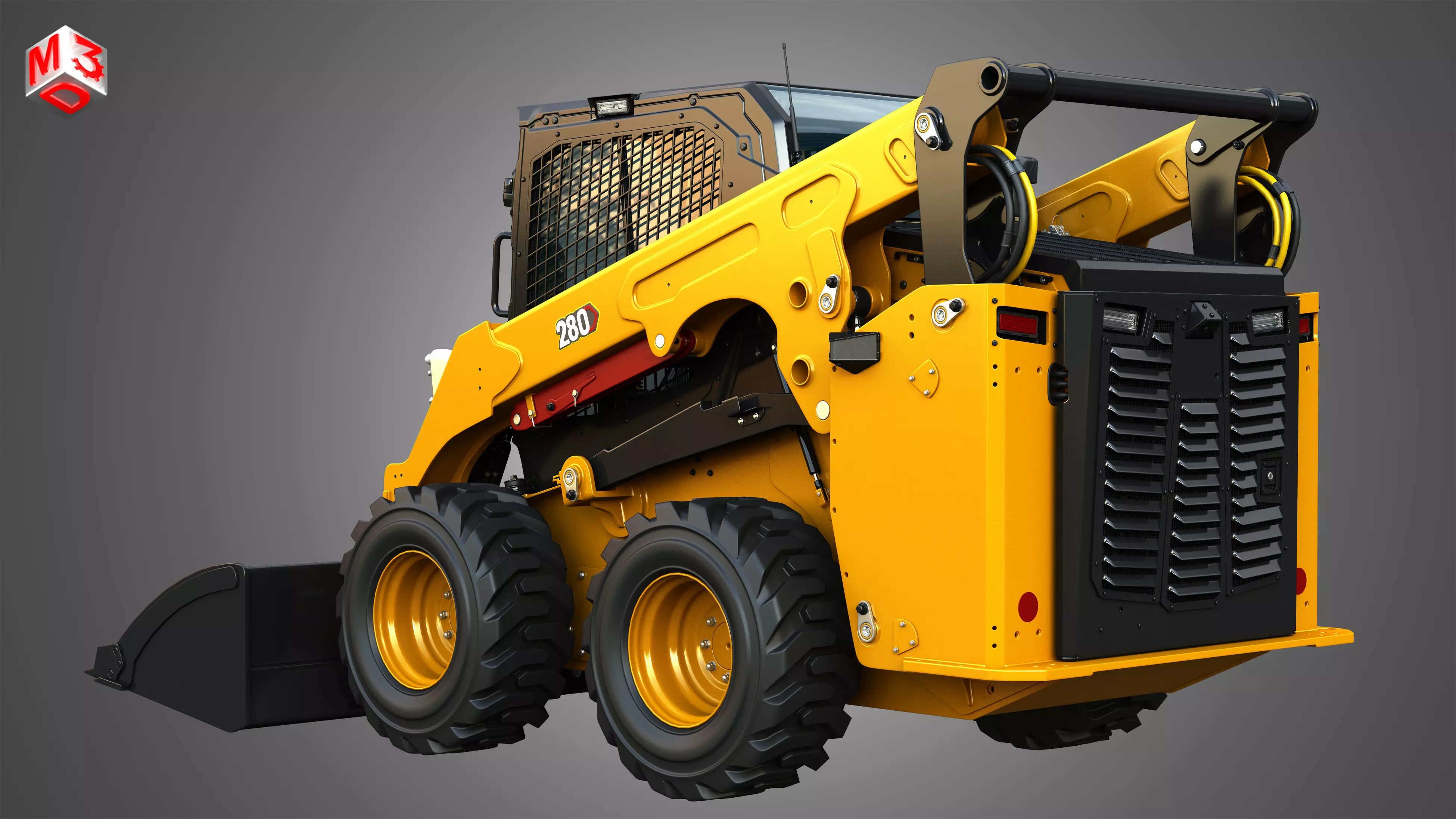280 Skid Steer Loader - Bucket 3D model_4