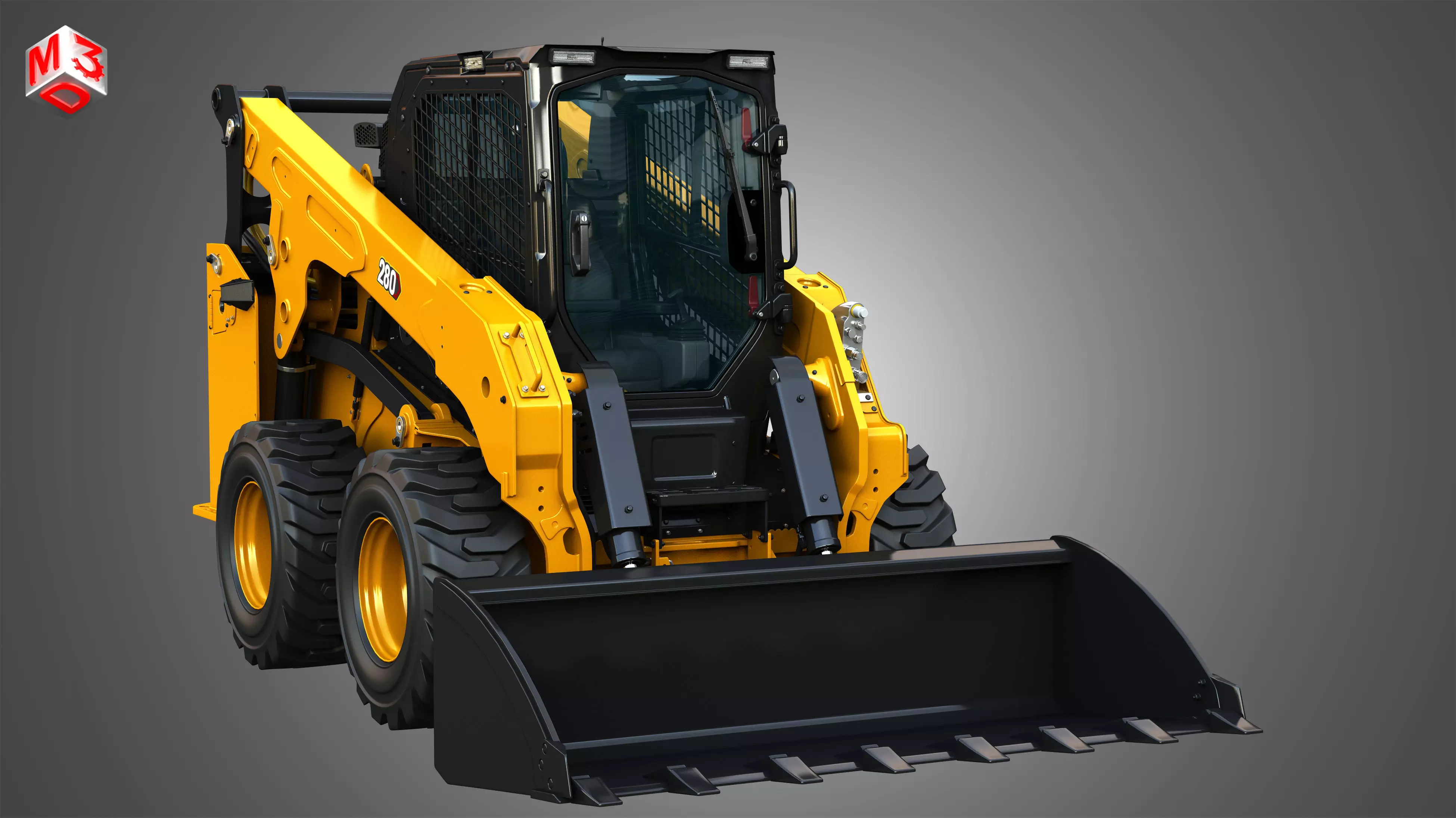 280 Skid Steer Loader - Bucket 3D model_13