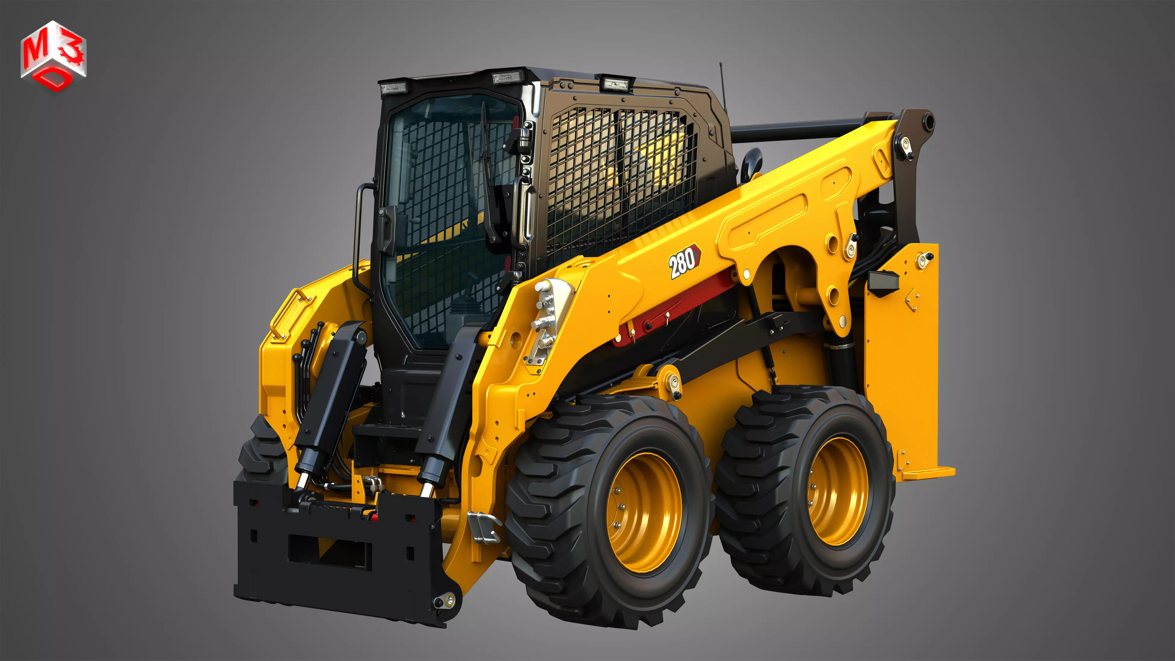 280 Skid Steer Loader - Bucket 3D model_1