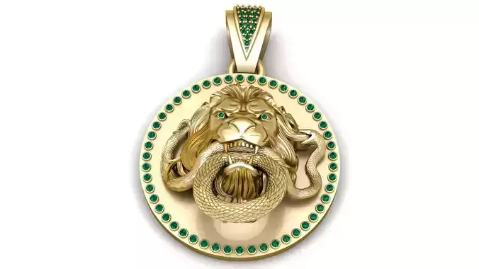  lion head pendant 3D Printable MODEL 