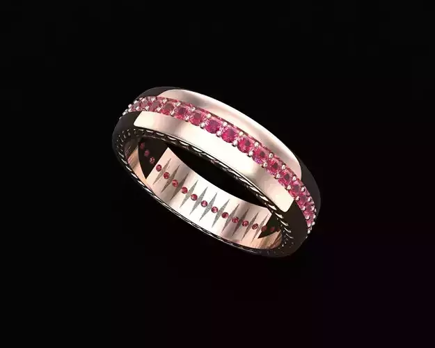The Ruby Channel Half-Eternity Band