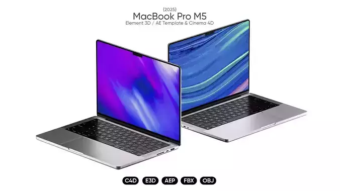 MacBook Pro M5 3D Model for Element 3D And Cinema 4D 3D model MacBook Pro M5 3D Model for Element 3D And Cinema 4D 3D model