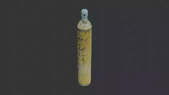 Weathered Gas Cylinder with Blue Cap