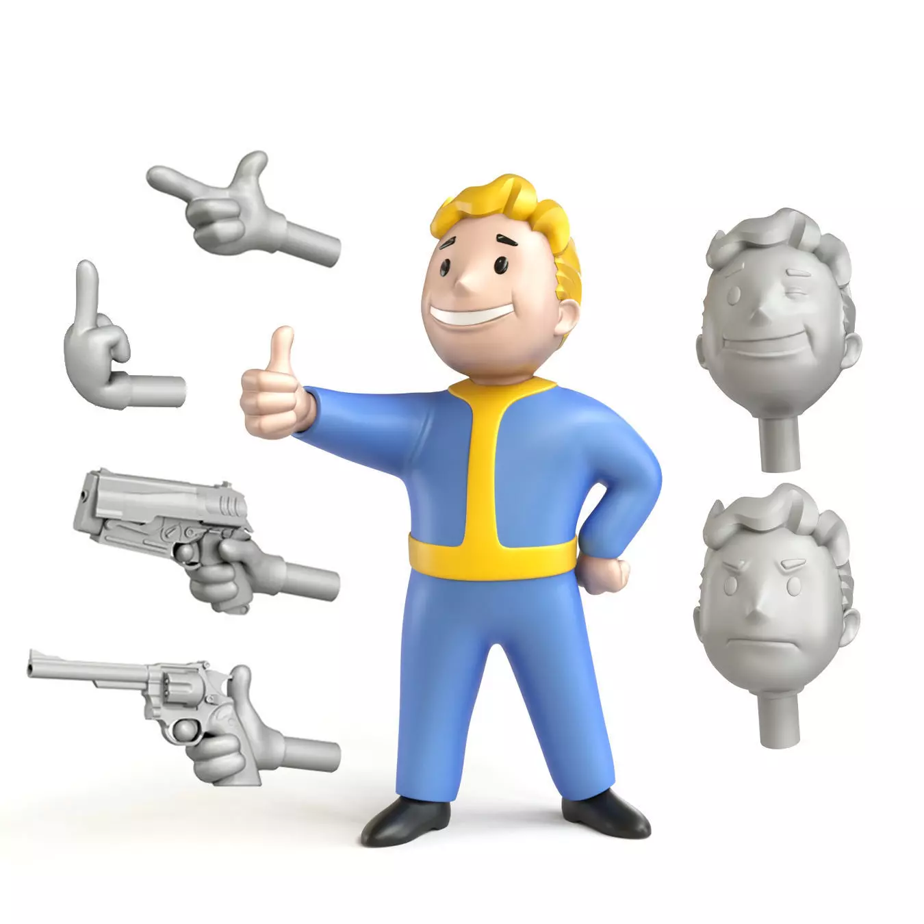 Vault Boy Fallout Composite 3D print model