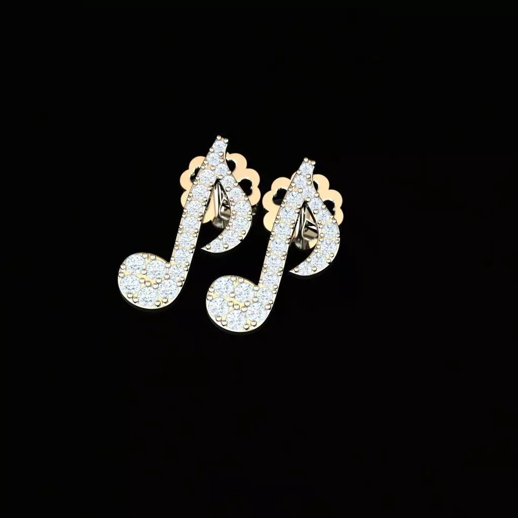 The Emerald-Cut Halo Drop Earrings 3D print model_1