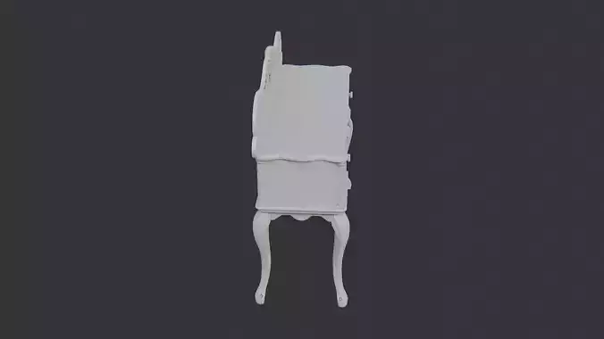 Ornate wall console table with carved crest