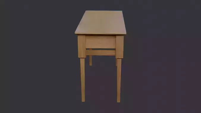 Wooden wall table with drawer