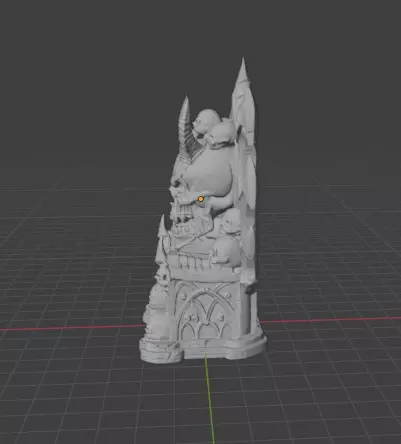 Skull Chair Gaming Headset Stand 3D print model_3