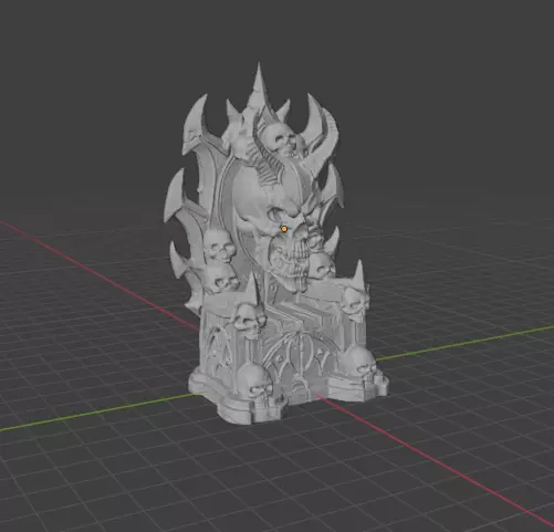 Skull Chair Gaming Headset Stand 3D print model_2