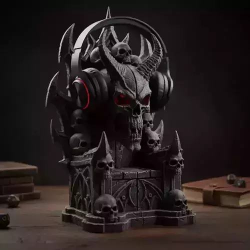 Skull Chair Gaming Headset Stand 3D print model