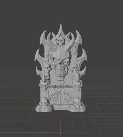 Skull Chair Gaming Headset Stand 3D print model_1