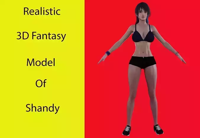 Shandy Bartender Low-poly 3D model