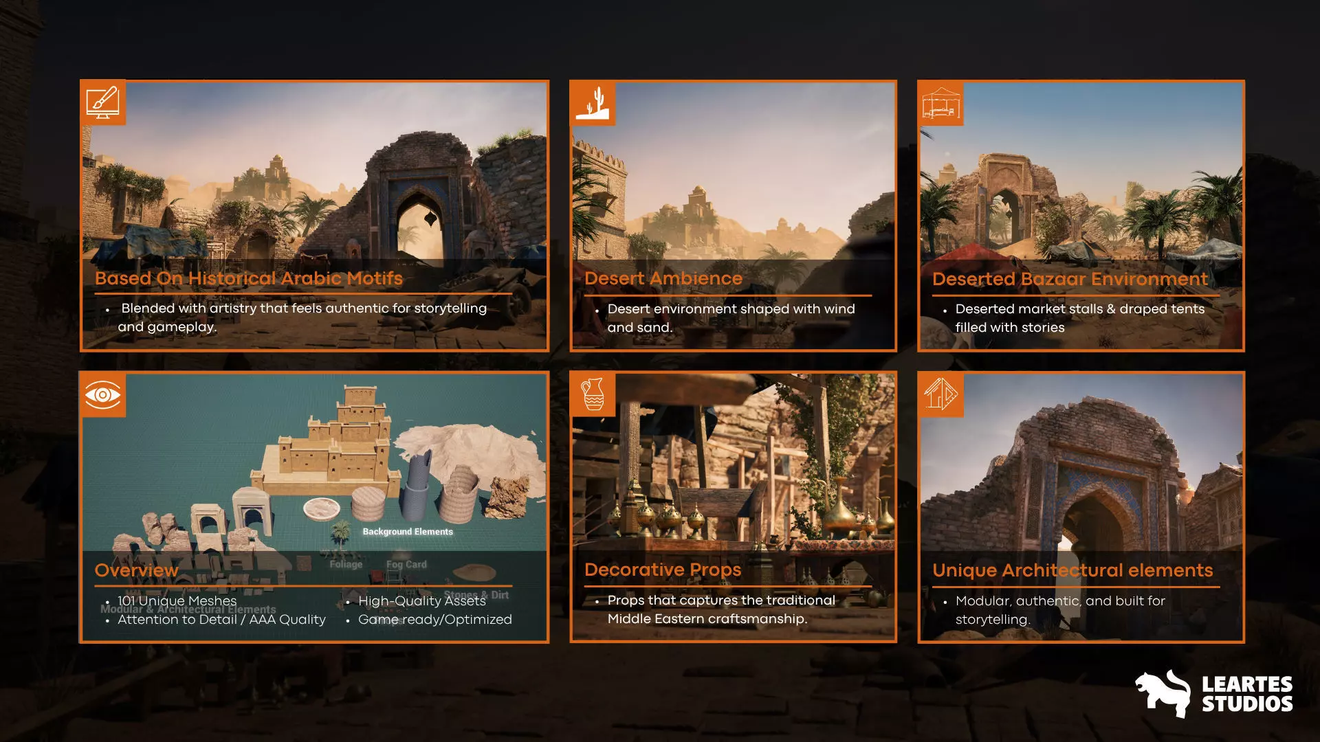 Middle Eastern Ashes of the Bazaar Low-poly 3D model_3