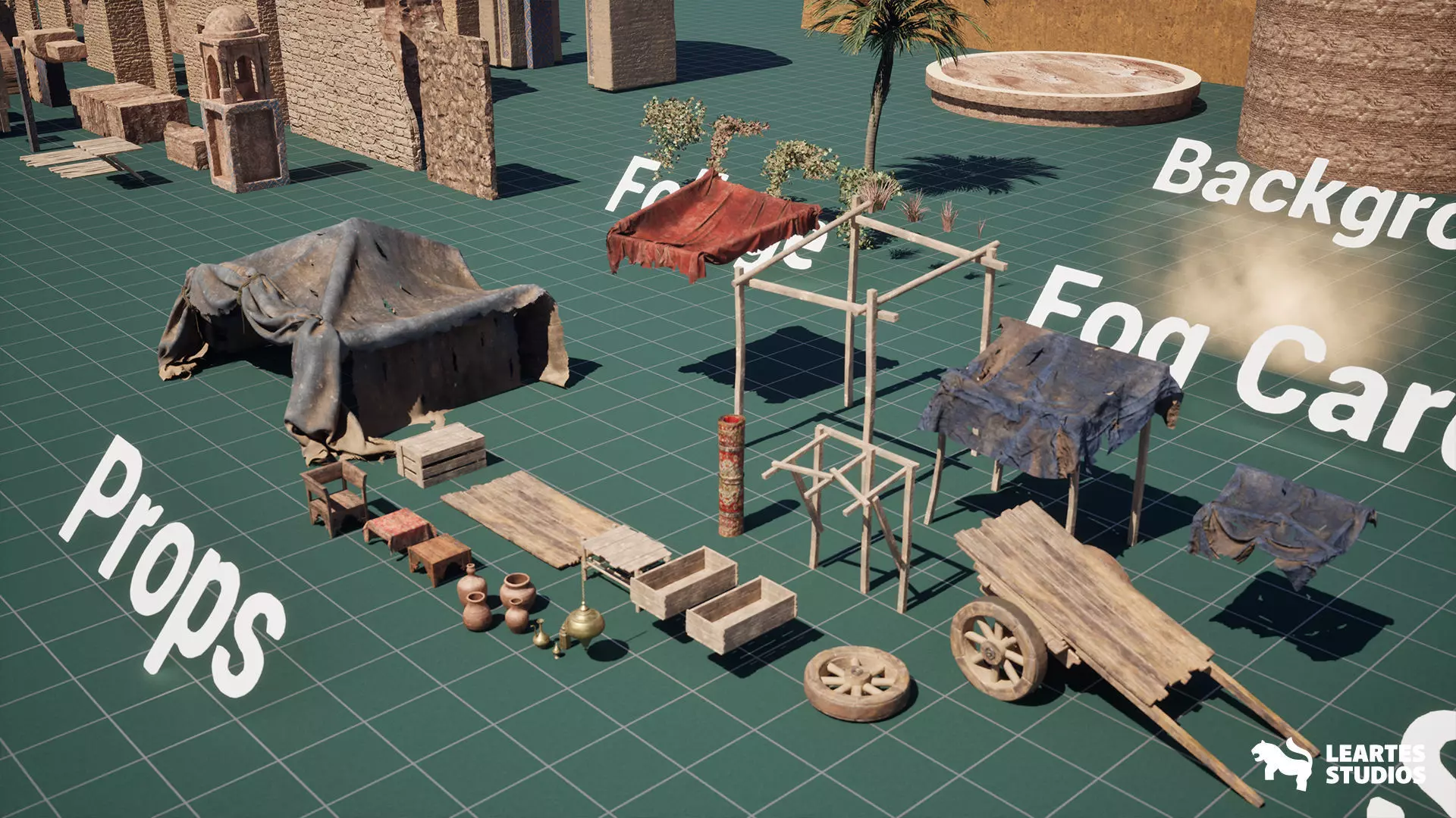 Middle Eastern Ashes of the Bazaar Low-poly 3D model_21