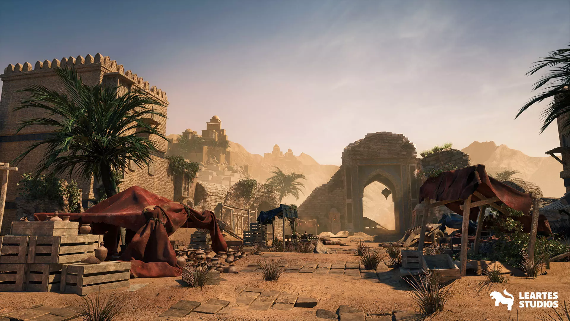 Middle Eastern Ashes of the Bazaar Low-poly 3D model_5