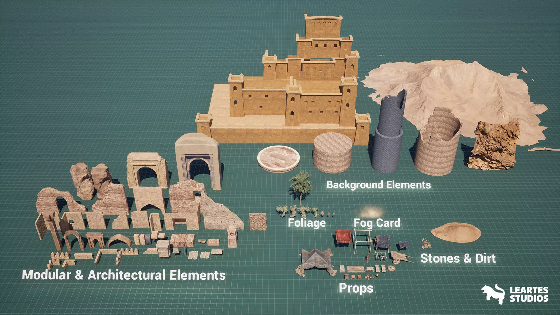 Middle Eastern Ashes of the Bazaar Low-poly 3D model_20