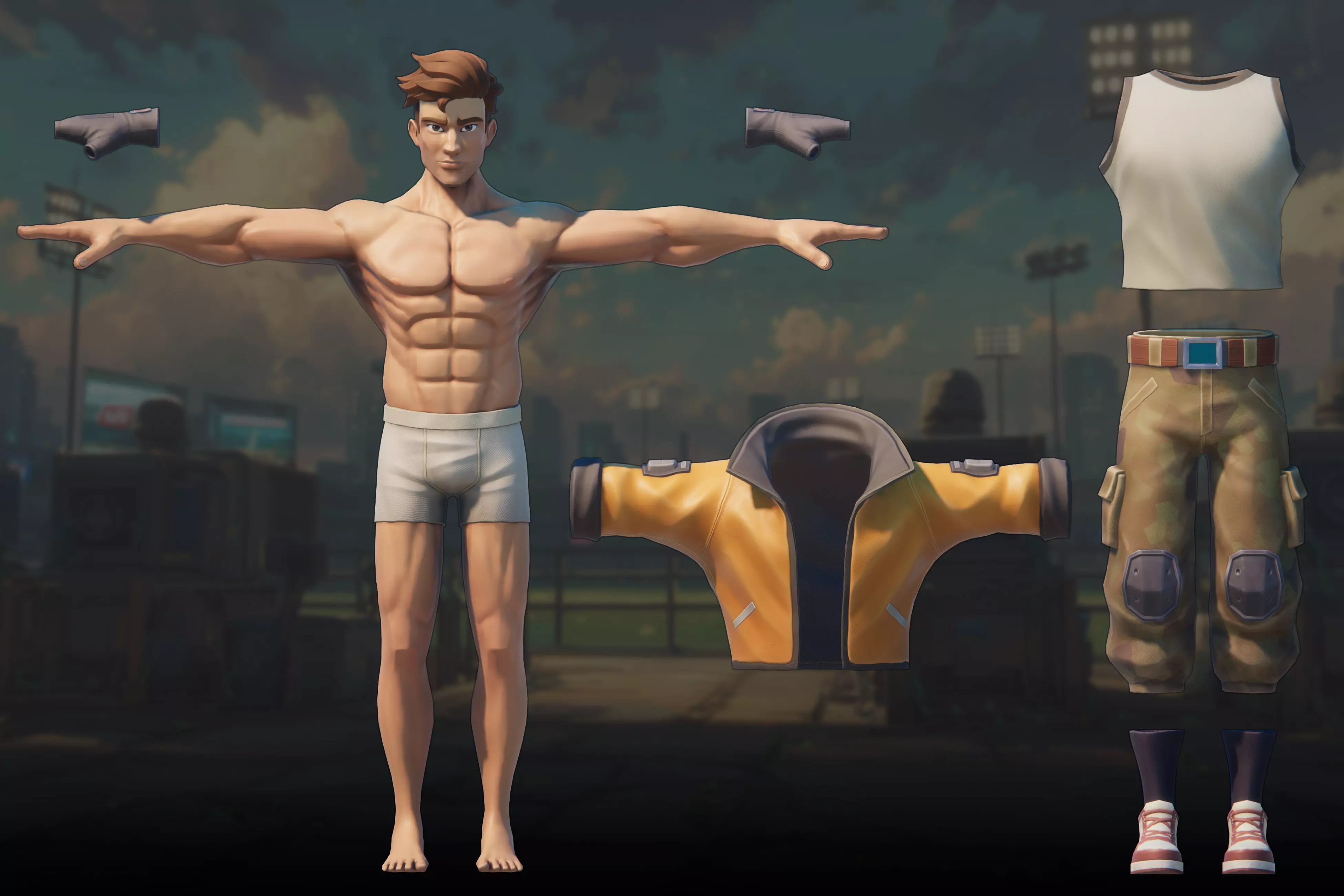 Stylized Casual Adventure Characters Low-poly 3D model_3