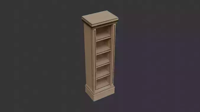 Shelf Display Cabinet Wood Crown Molding