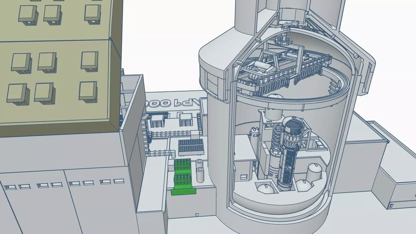 AP1000 Nuclear power plant 3D print model_1