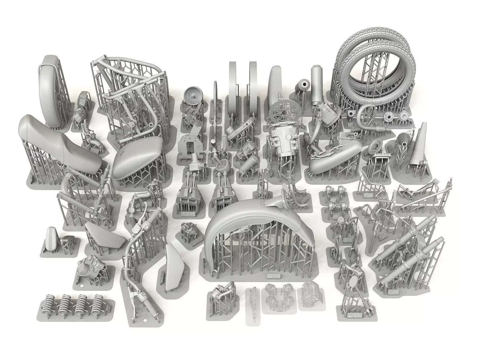 Ural Solo motorcycle in 12 scale 3D print model_3