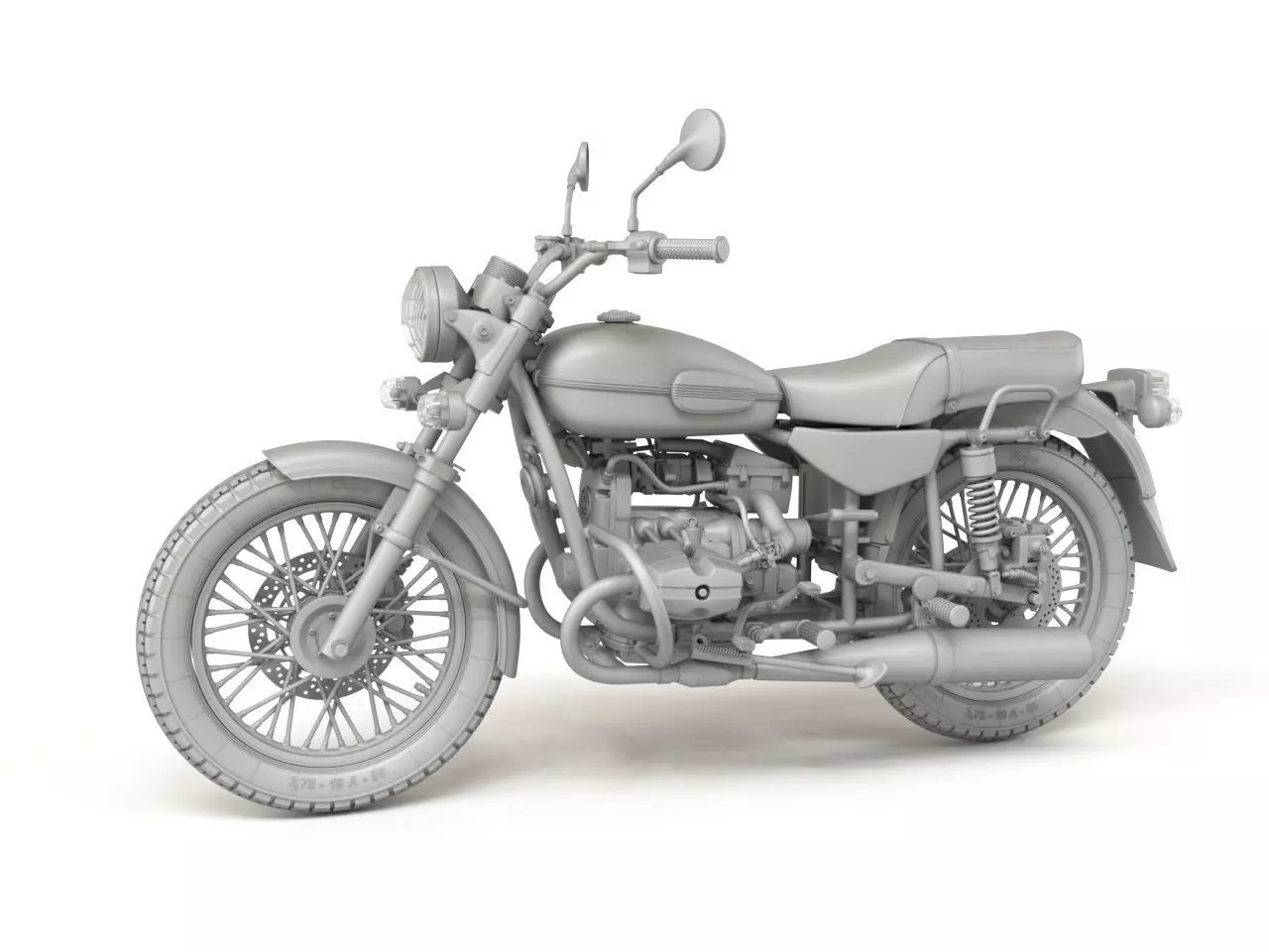 Ural Solo motorcycle in 12 scale 3D print model_0