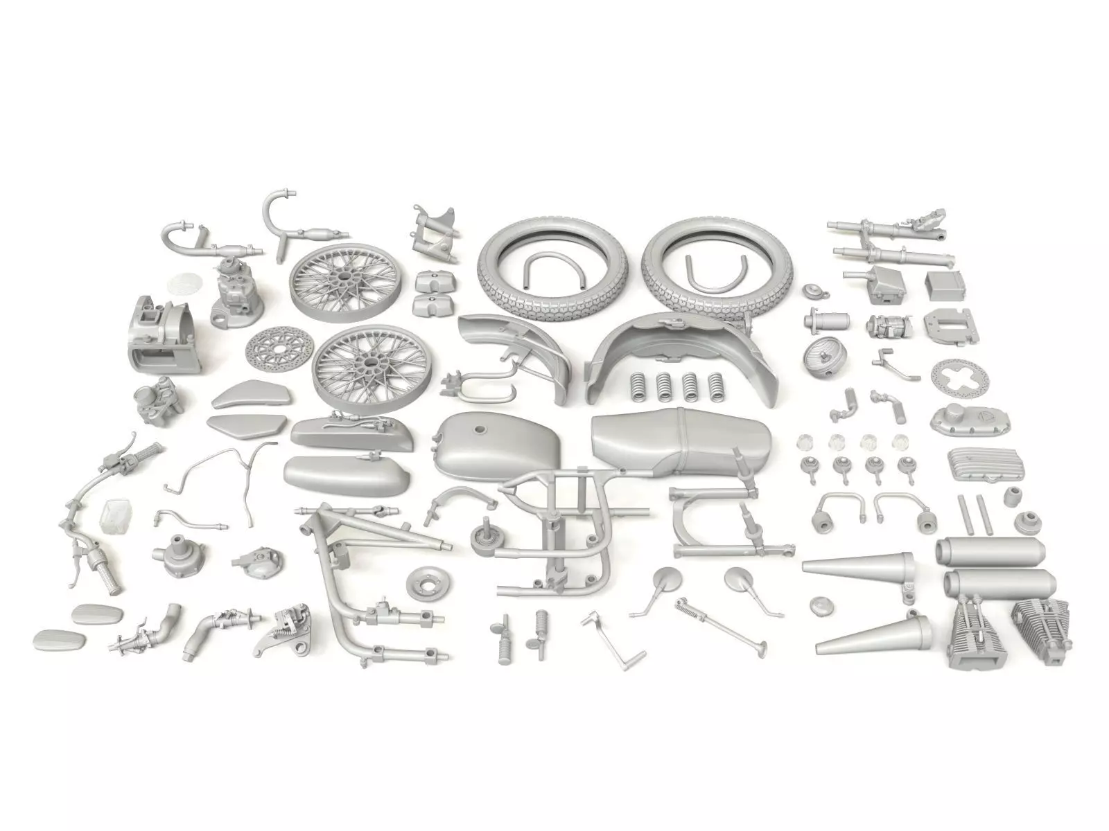 Ural Solo motorcycle in 12 scale 3D print model_2