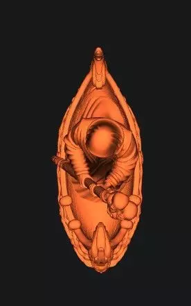 Death Arrived Gothic Boat Statue 3D print model_13
