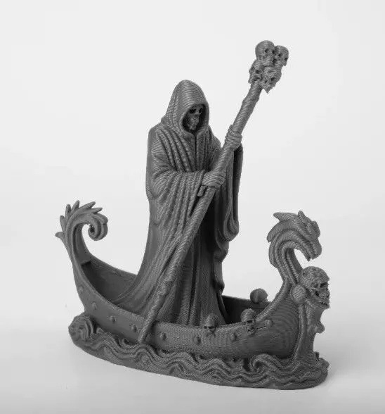 Death Arrived Gothic Boat Statue 3D print model_1