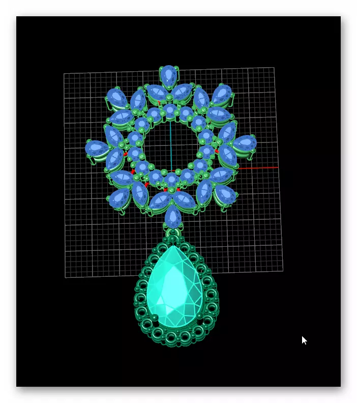 pear and marquise jewelry pendant  3D print model_1