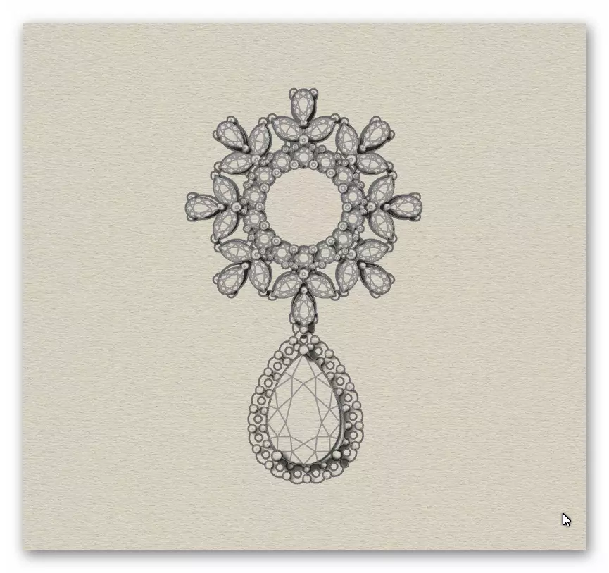 pear and marquise jewelry pendant  3D print model_5