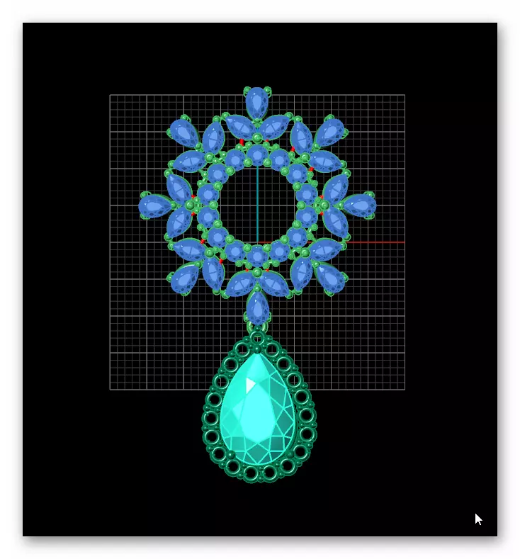pear and marquise jewelry pendant  3D print model_4