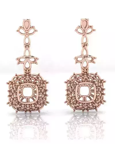 cushion and pear jewelry earring 