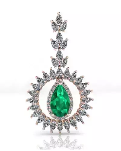 pear halo jewelry pendant