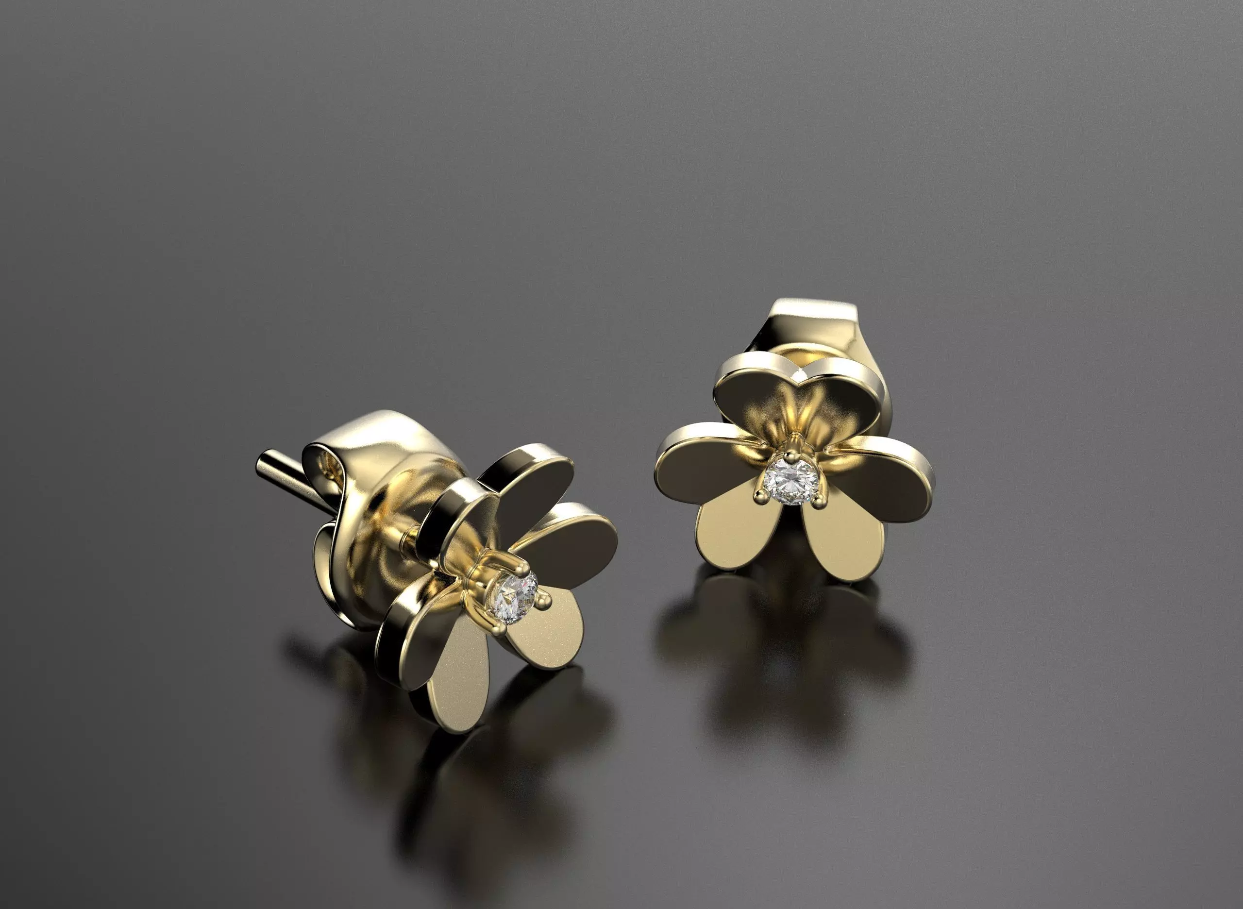 Van Cleef earrings 3D print model_0