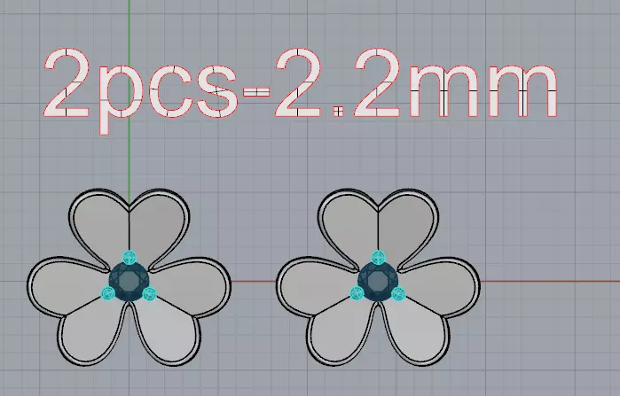 Van Cleef earrings 3D print model_7