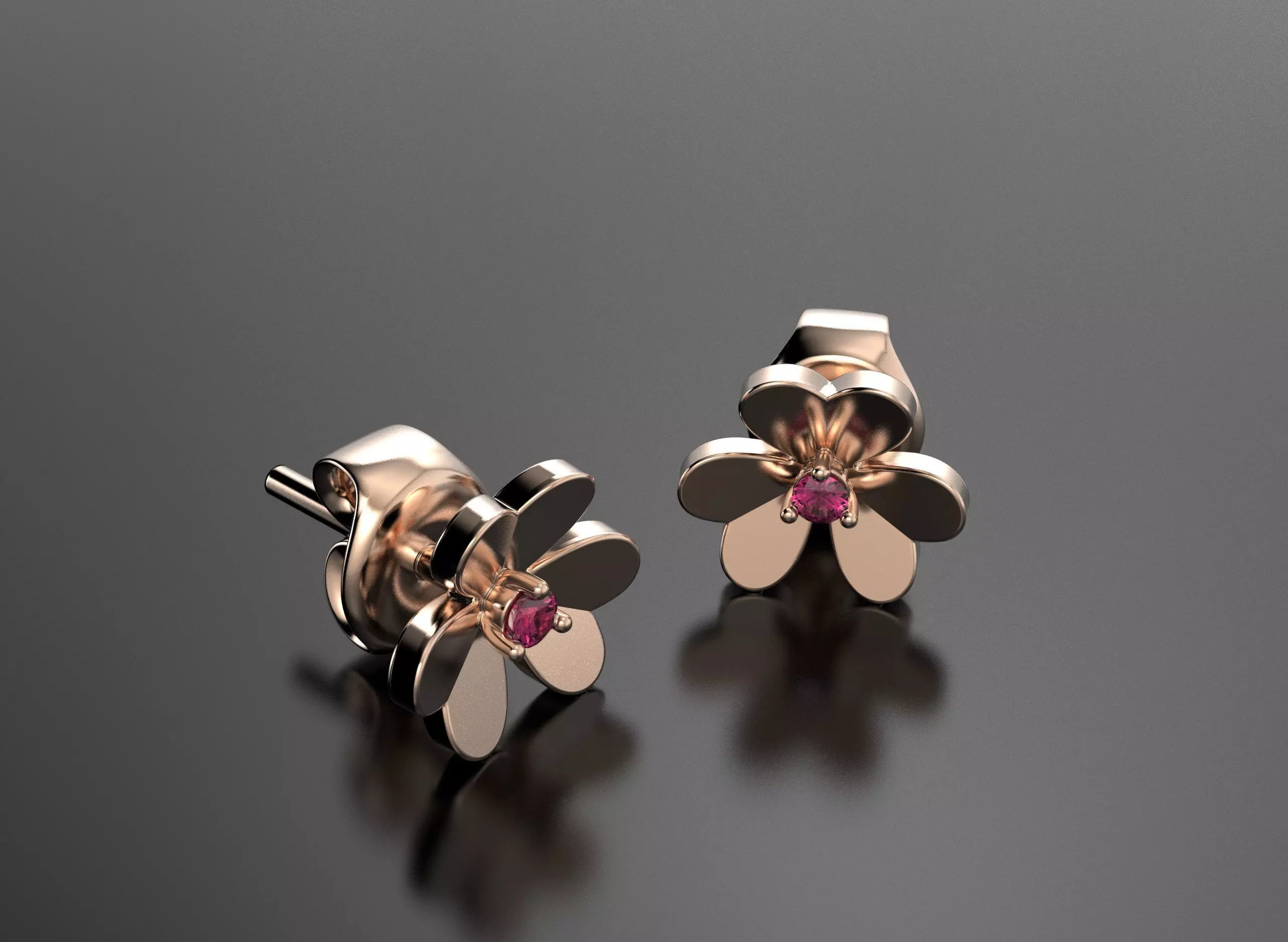 Van Cleef earrings 3D print model_1