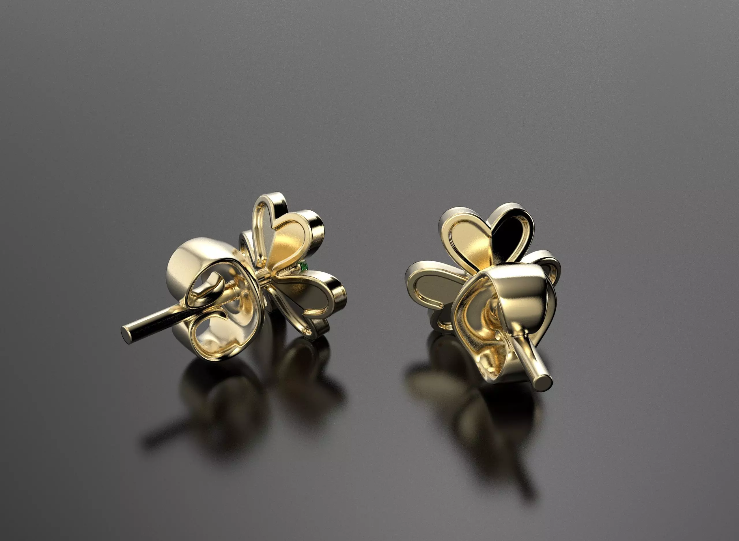 Van Cleef earrings 3D print model_4