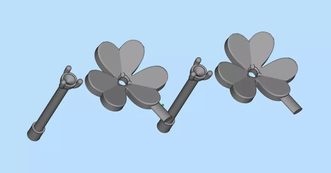 Van Cleef earrings 3D print model_8