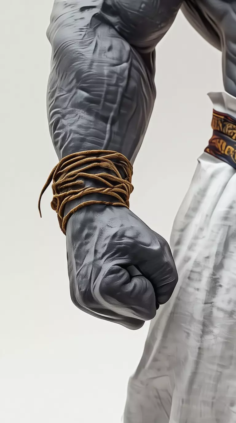 Mythic Elephant Warrior Muscular 3D Beast Combat Attire Low-poly 3D model_11