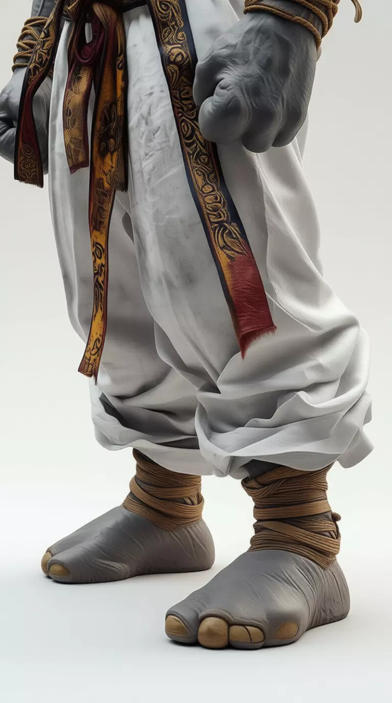 Mythic Elephant Warrior Muscular 3D Beast Combat Attire Low-poly 3D model_10