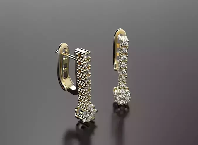 Unique earrings 3D print model