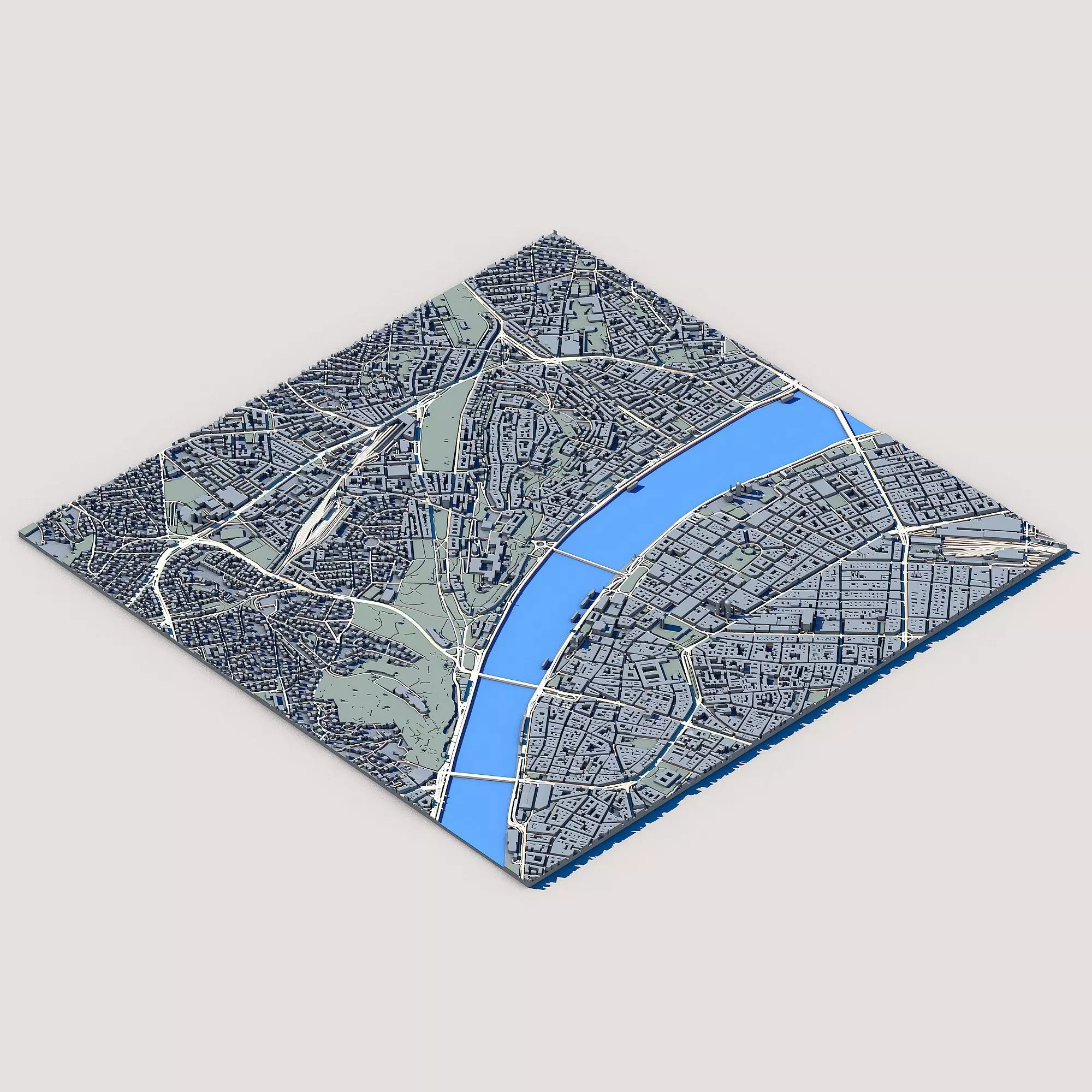 Budapest Cityscape Hungary Capital Architecture 3D model_1