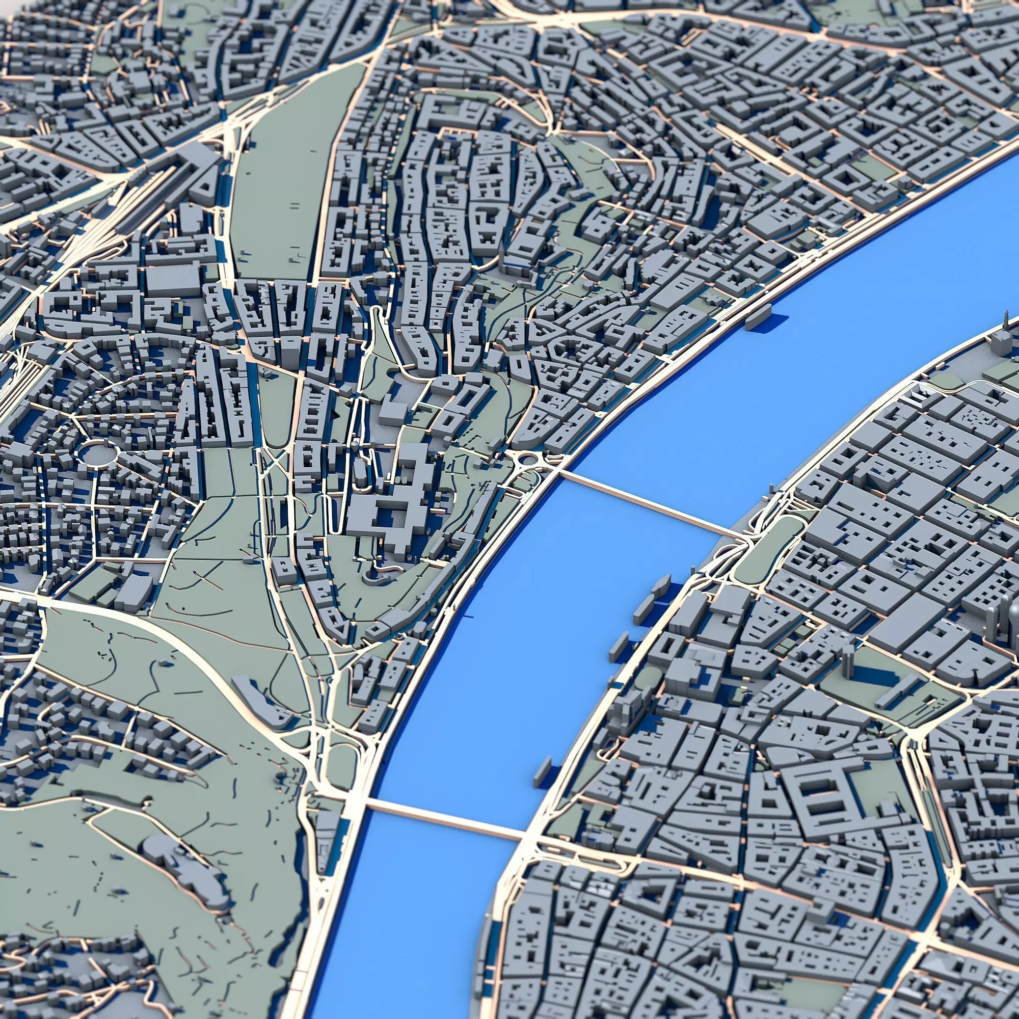 Budapest Cityscape Hungary Capital Architecture 3D model_0