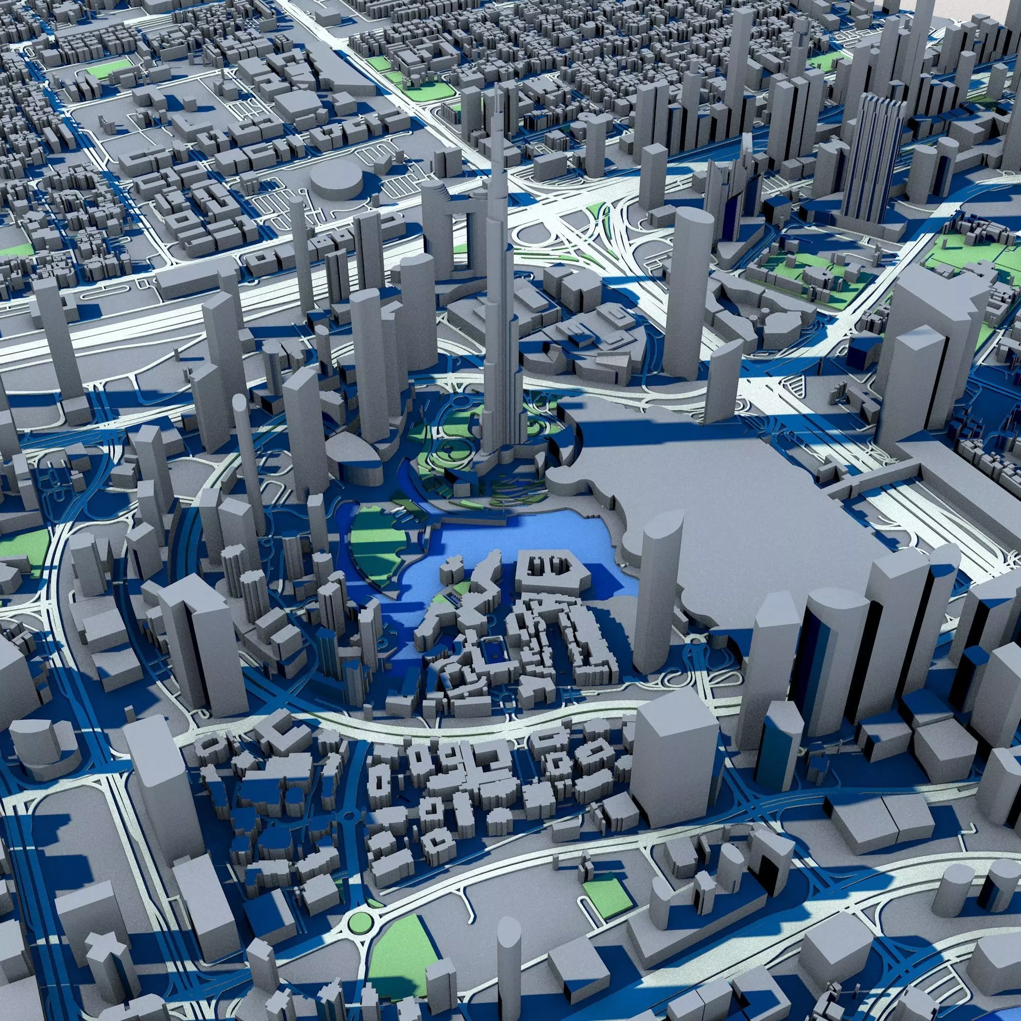 Burj Khalifa Dubai UAE Architecture Landmark 3D model_2