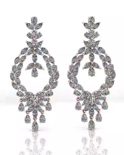 pear and marquise high jewelry earring 