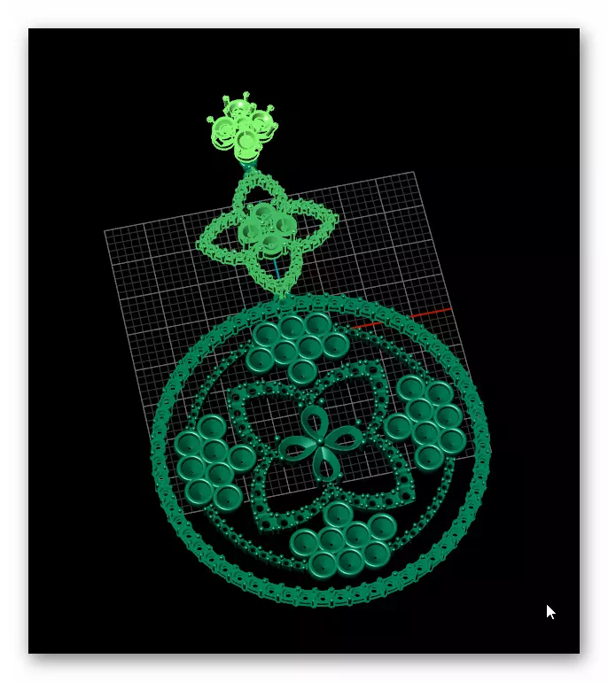 pear and round jewelry pendant 3D print model_1